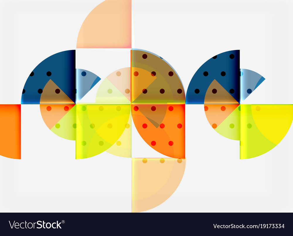 Circle elements on black background Royalty Free Vector