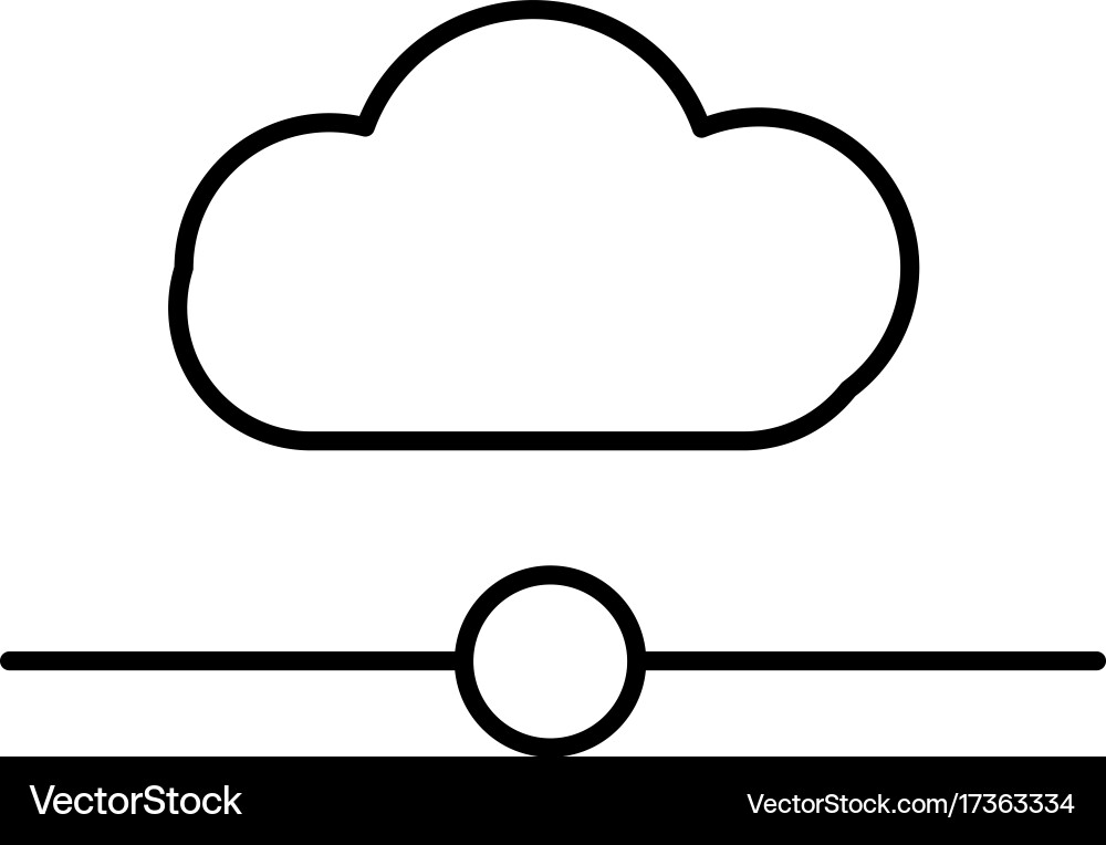 Cloud network icon Royalty Free Vector Image - VectorStock
