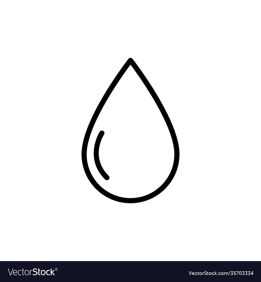 Water drop line icon simple design editable Vector Image