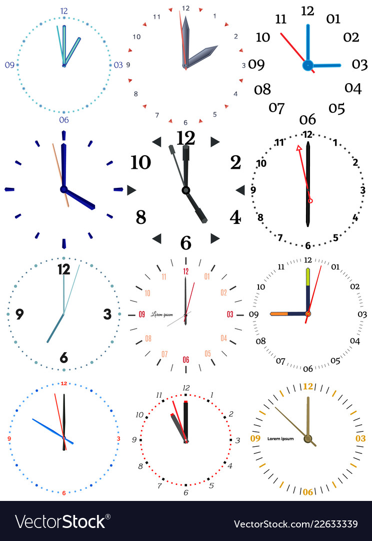 Eine Reihe verschiedener mechanischer Uhren