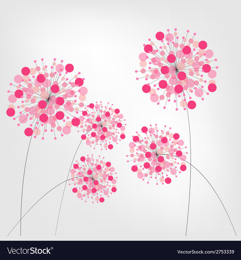 Abstract colorful background with flowers