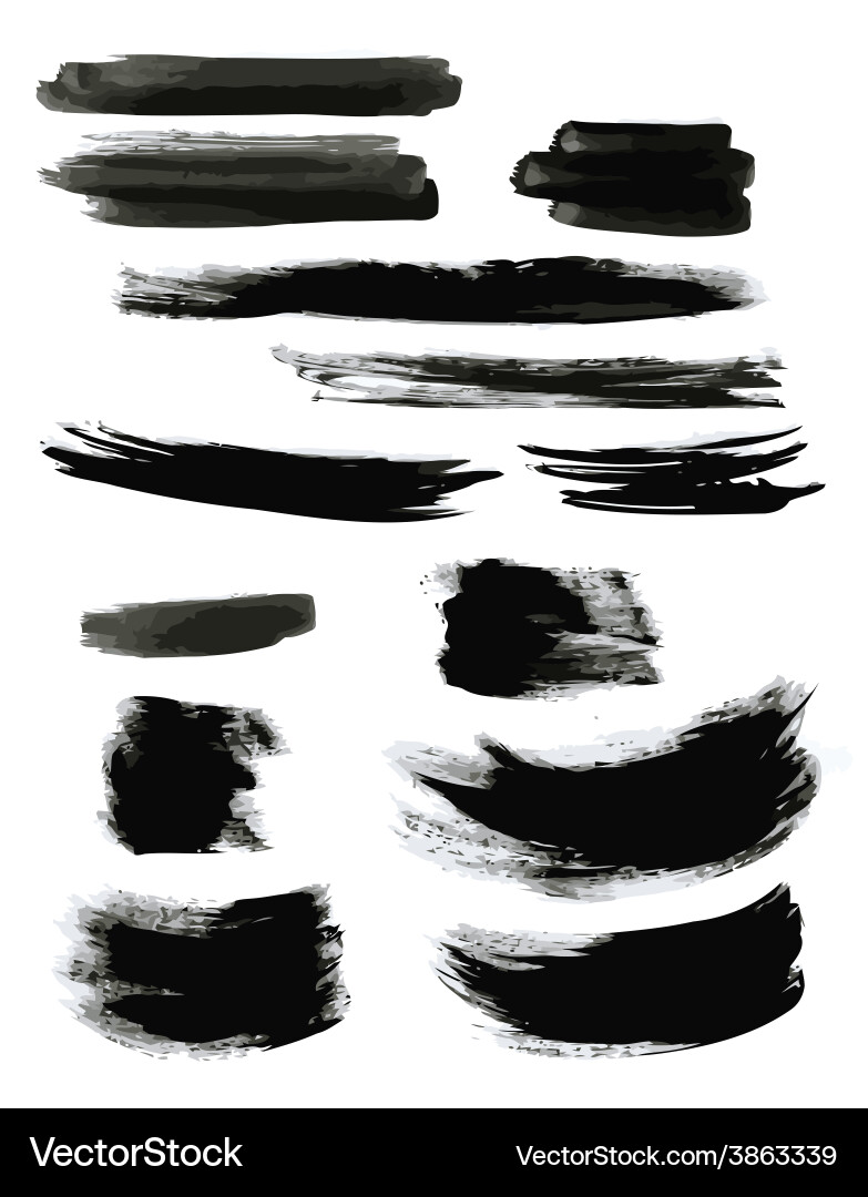 Brush strokes Royalty Free Vector Image - VectorStock