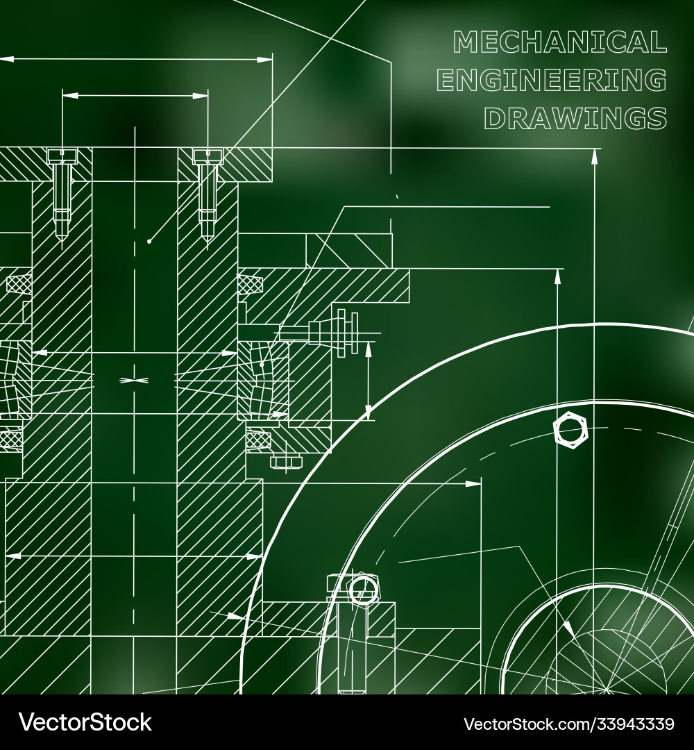 Green background technical mechanical Royalty Free Vector