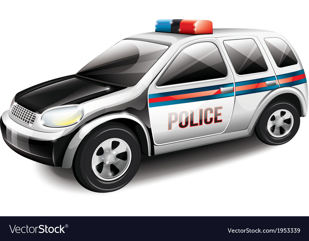 Police Car Royalty Free Vector Image Vectorstock 9381