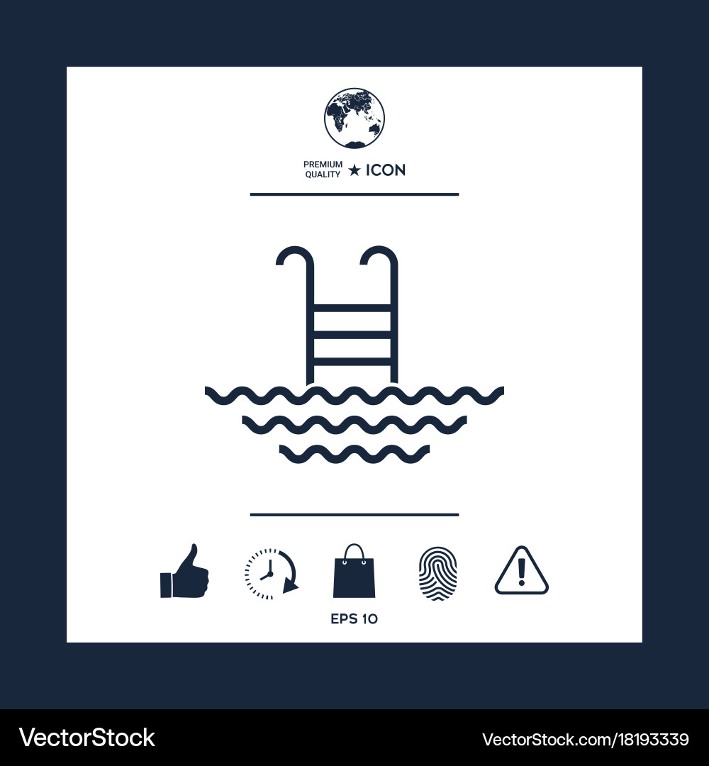 Pool line icon Royalty Free Vector Image - VectorStock