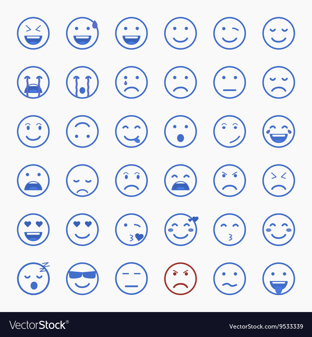 Set of emoticons of emoji of avatar Royalty Free Vector