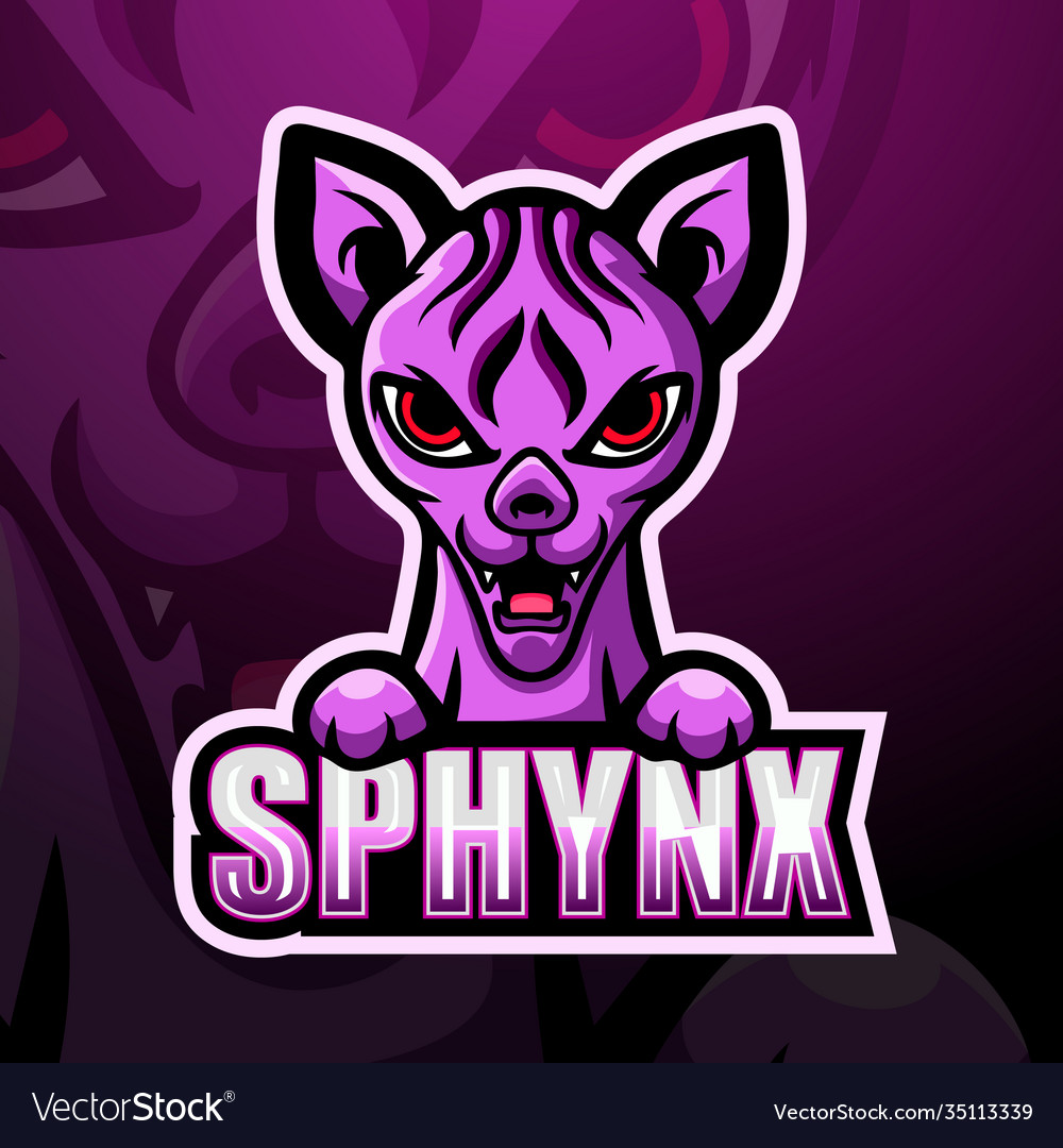 Sphynx mascot esport logo design