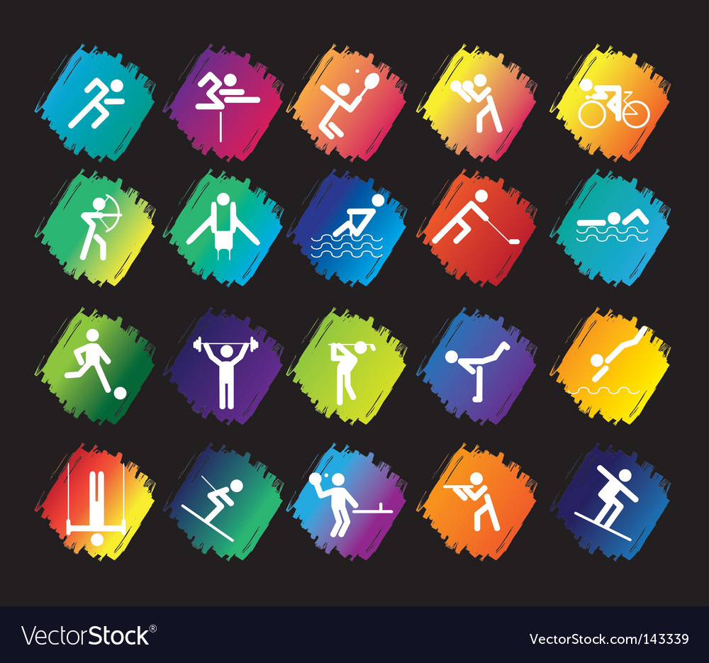 Sports figures Royalty Free Vector Image VectorStock