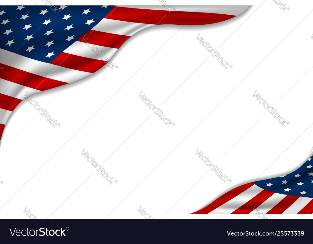 Usa or american flag on white background Vector Image