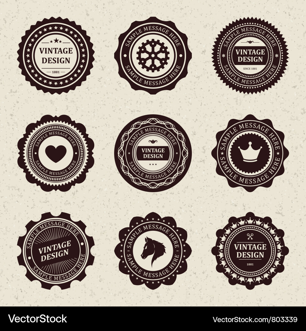 Vintage style retro emblem Royalty Free Vector Image
