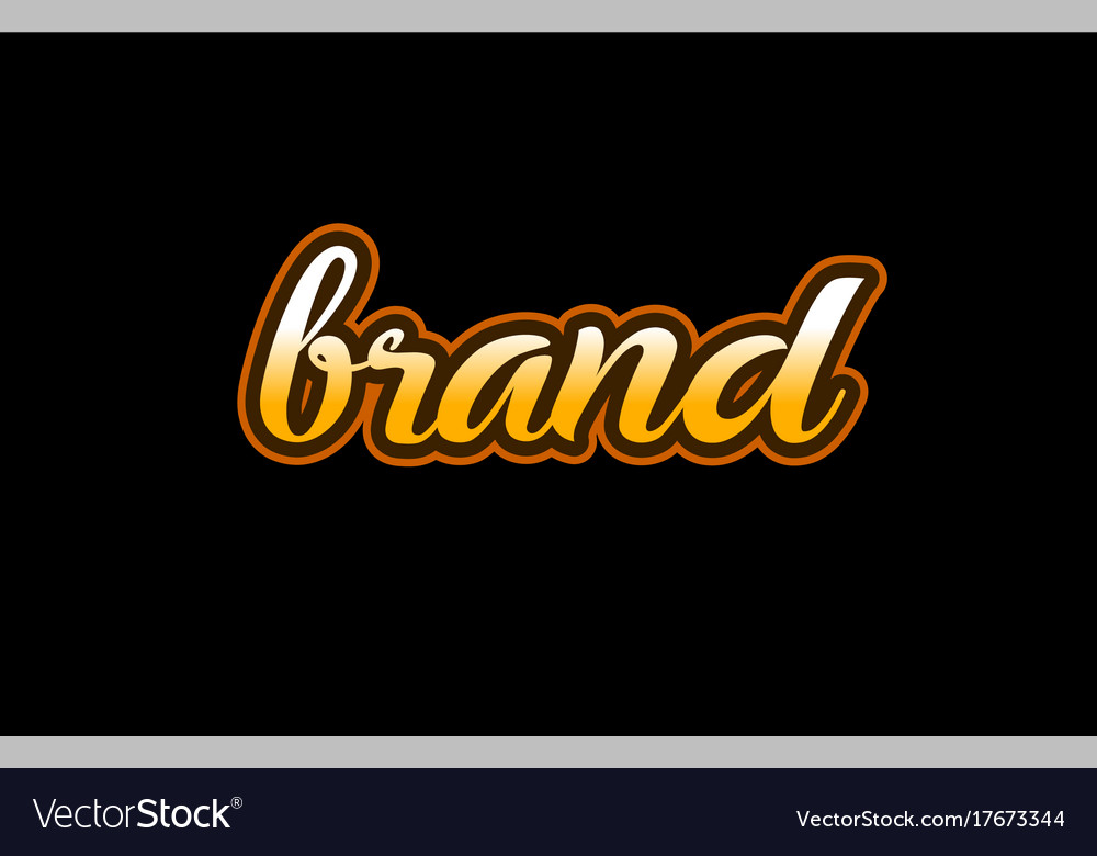 Brand word text banner postcard logo icon design