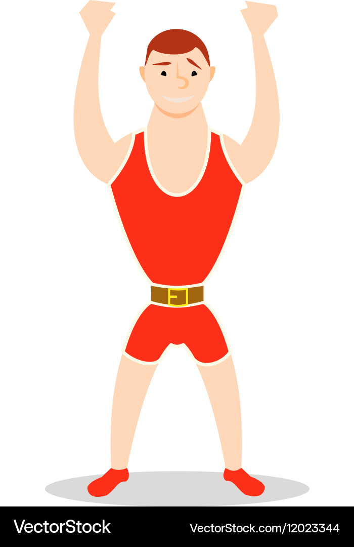 Cartoon Man Athlete Royalty Free Vector Image Vectorstock