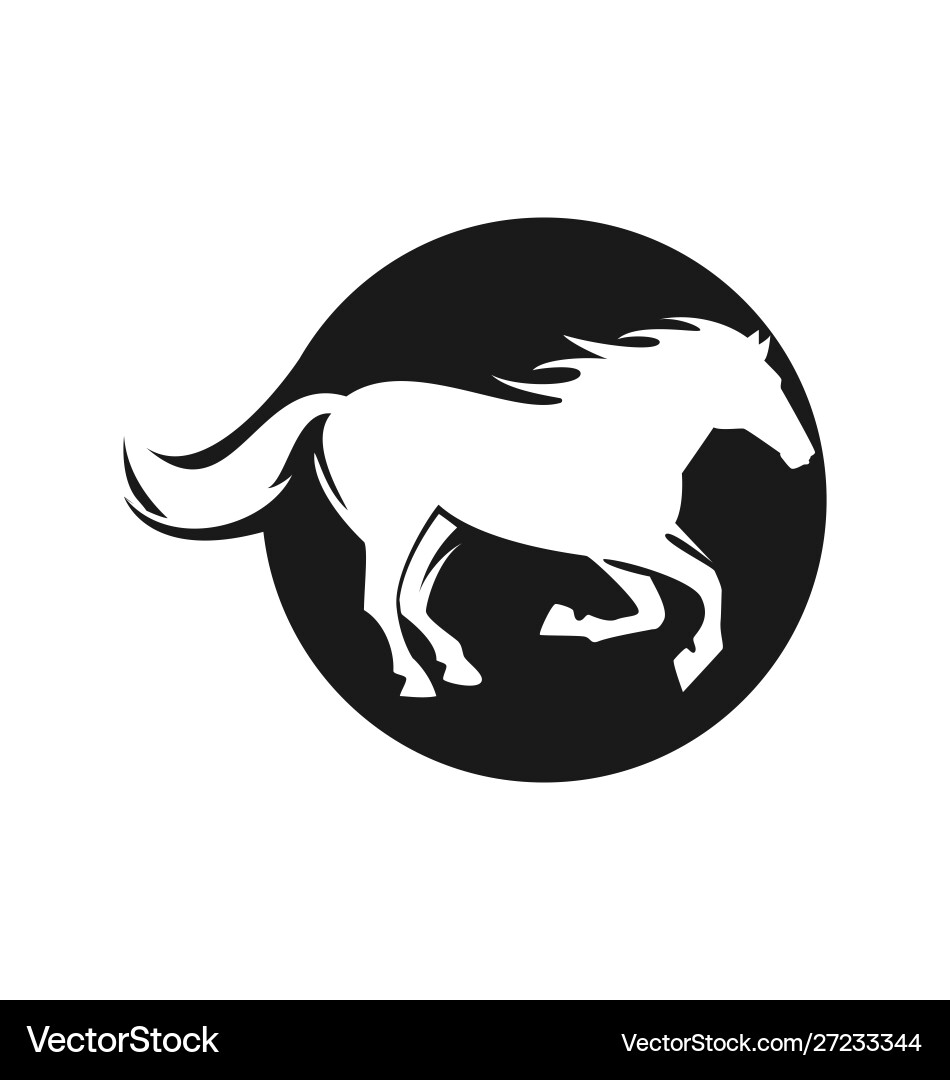 Fast speed horse logo icon Royalty Free Vector Image