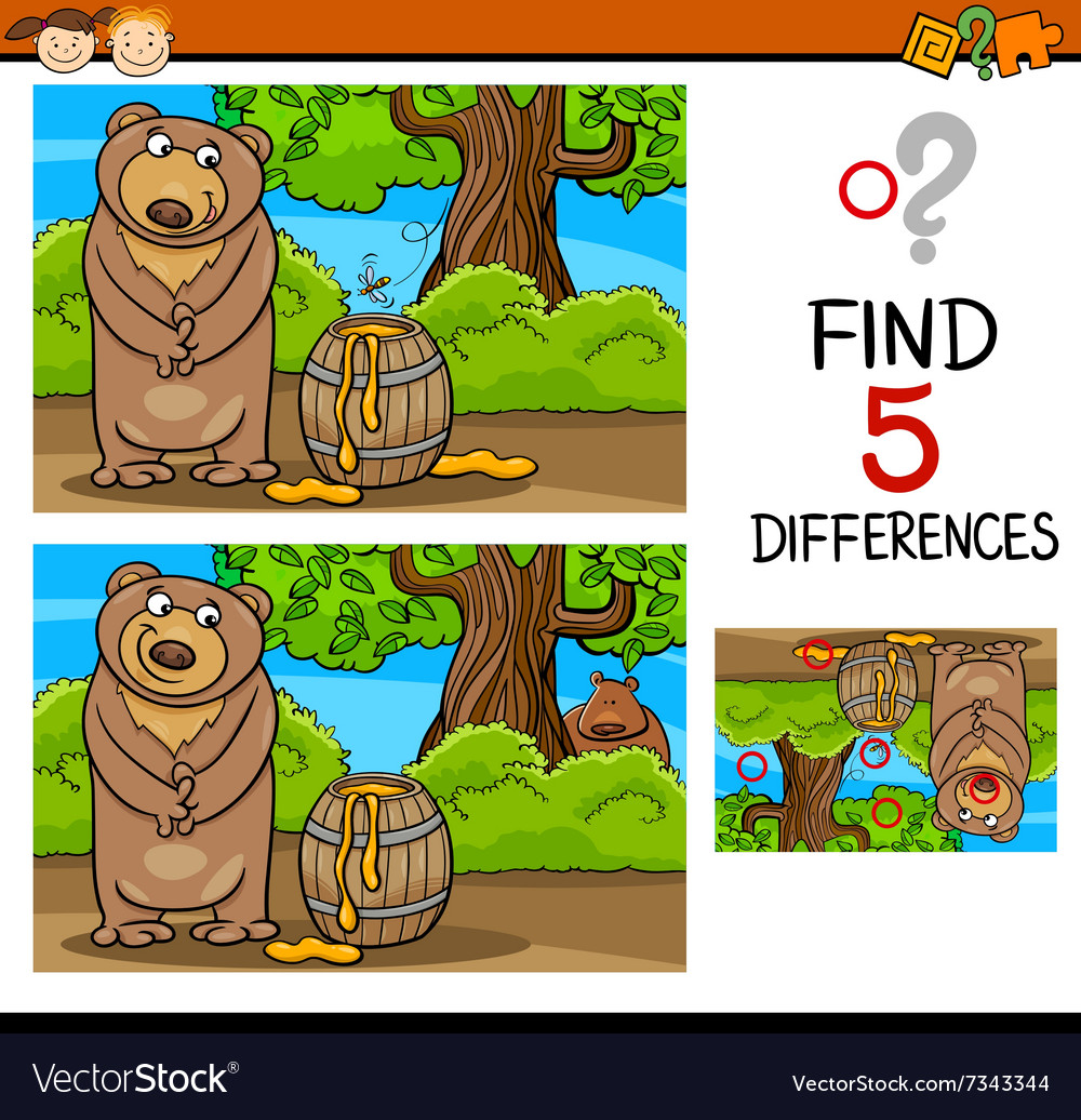 Find differences task for kids Royalty Free Vector Image