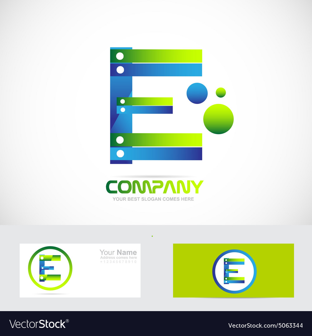 Letter E Logo Concept 3d Royalty Free Vector Image