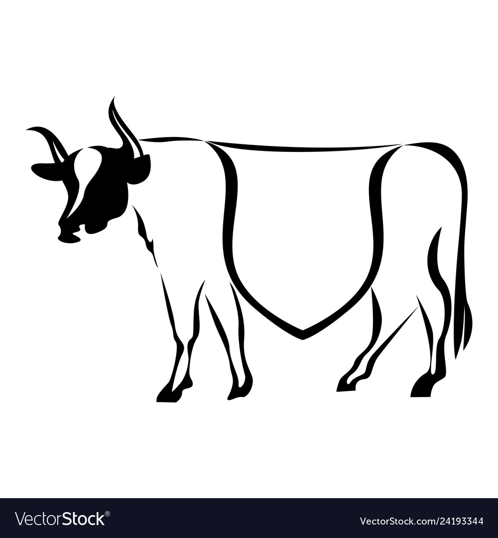 Modern cow logo Royalty Free Vector Image - VectorStock