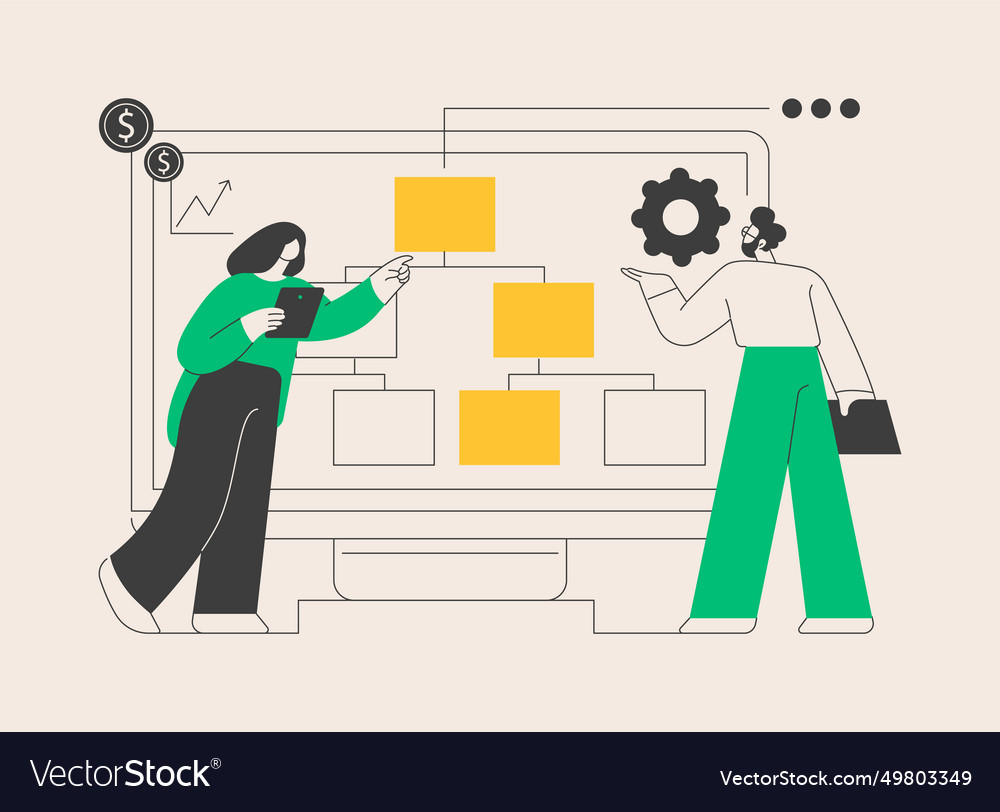 Business process management abstract concept