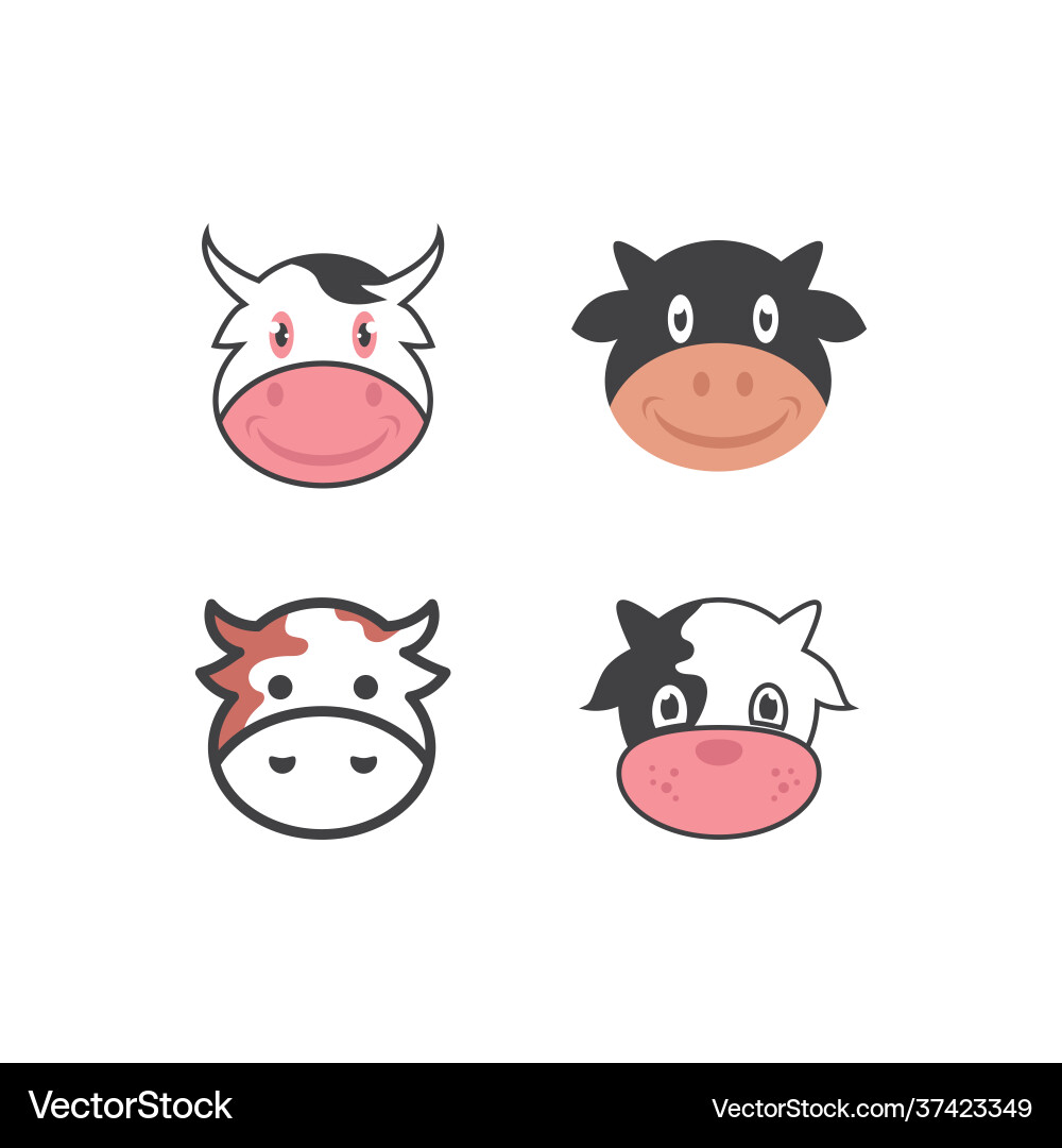 Cow head Royalty Free Vector Image - VectorStock