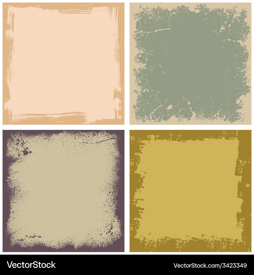 Four grunge frames Royalty Free Vector Image - VectorStock