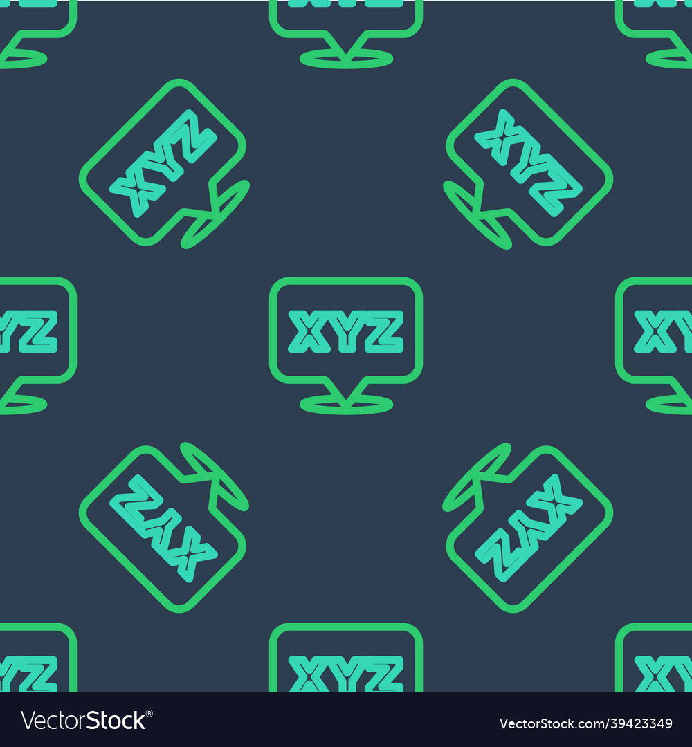 Line Xyz Coordinate System Icon Isolated Seamless Vector Image