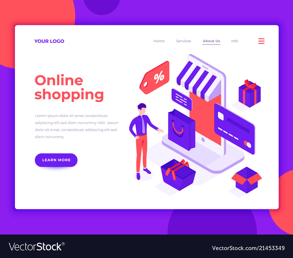 Online Shopping People And Interact With Shop Vector Image