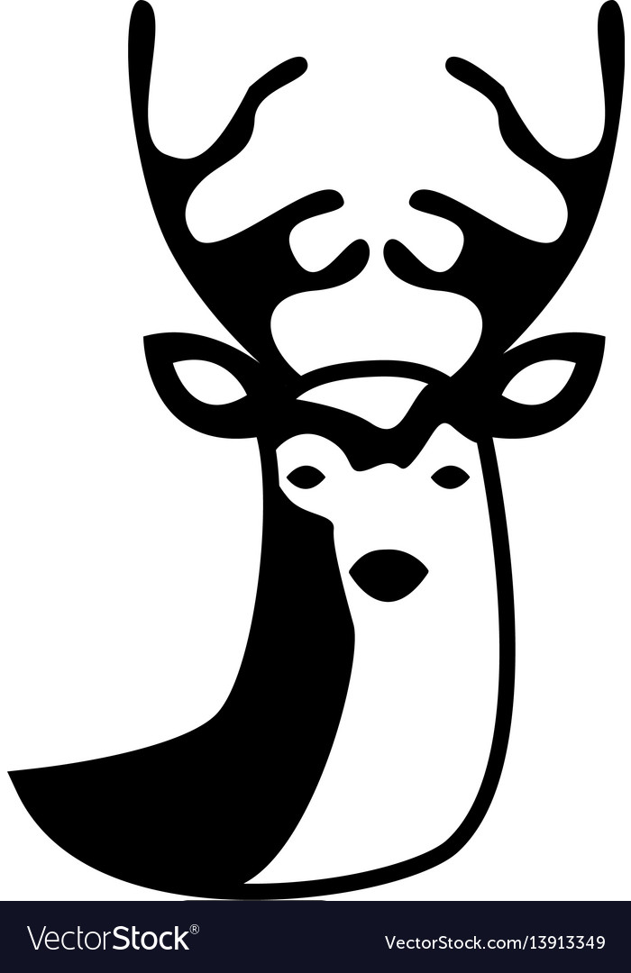 Reindeer silhouette isolated icon