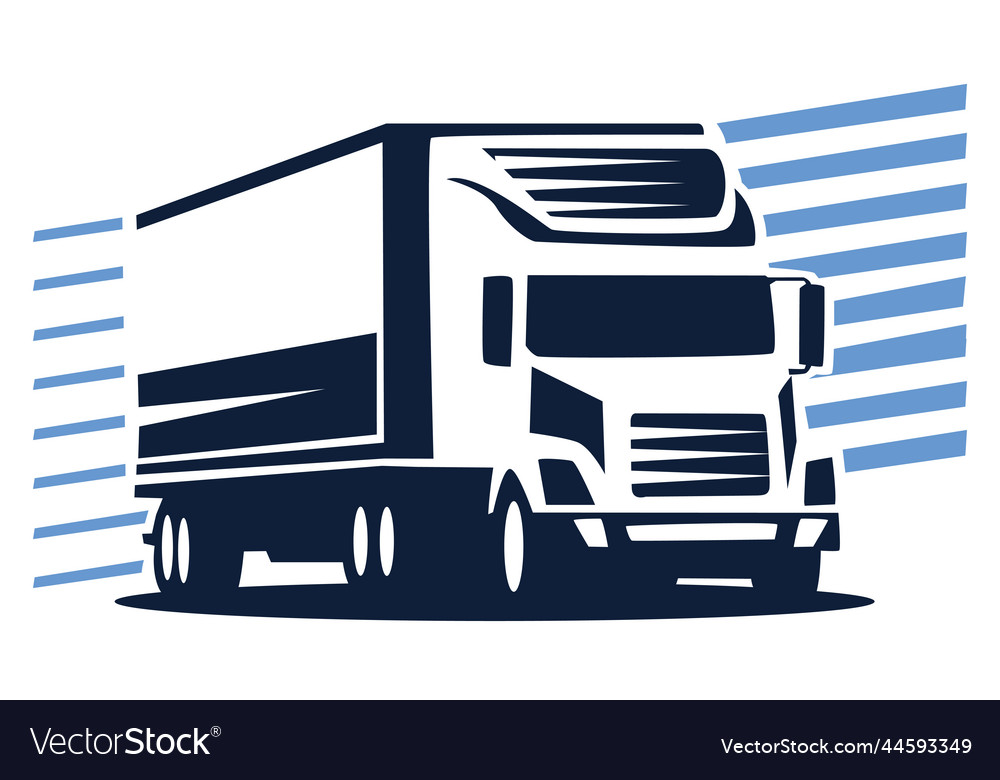 Trucking company silhouette template