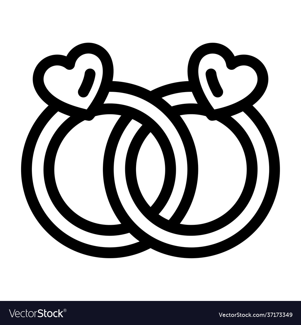 Wedding Rings Royalty Free Vector Image - Vectorstock