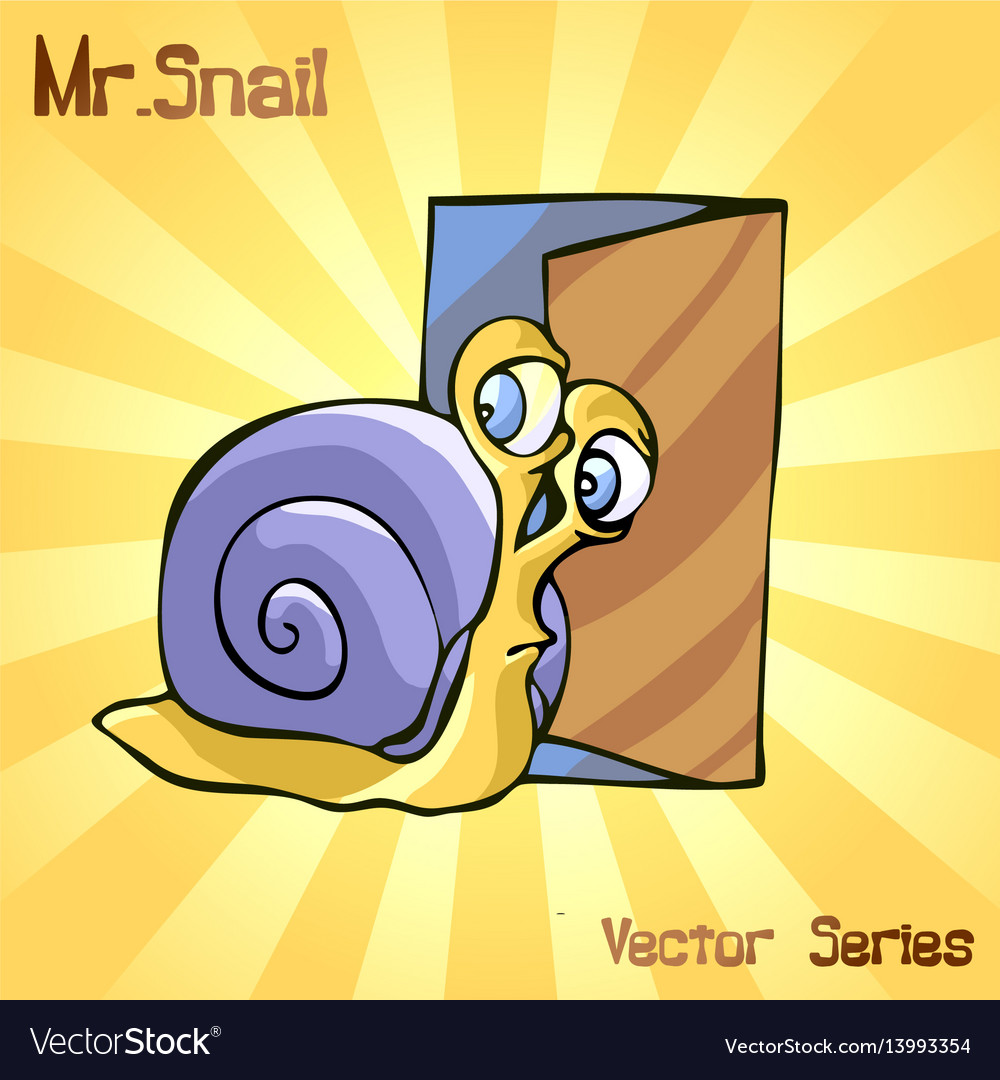 Mr Snail With Door Royalty Free Vector Image - Vectorstock