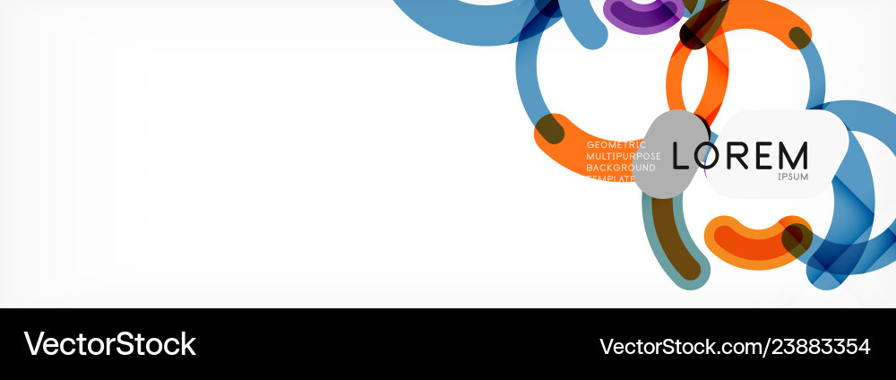 Outlined stroke circles composition Royalty Free Vector