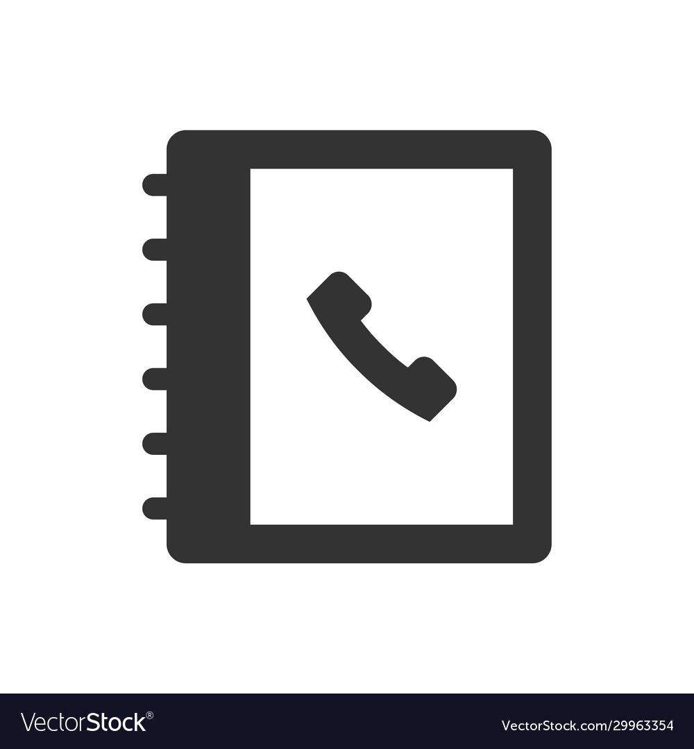 Phone book icon Royalty Free Vector Image VectorStock