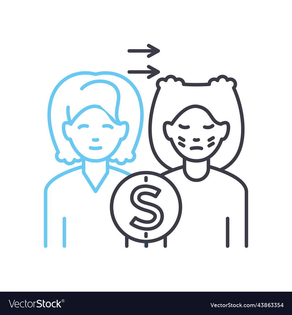 Social Class Line Icon Outline Symbol Royalty Free Vector