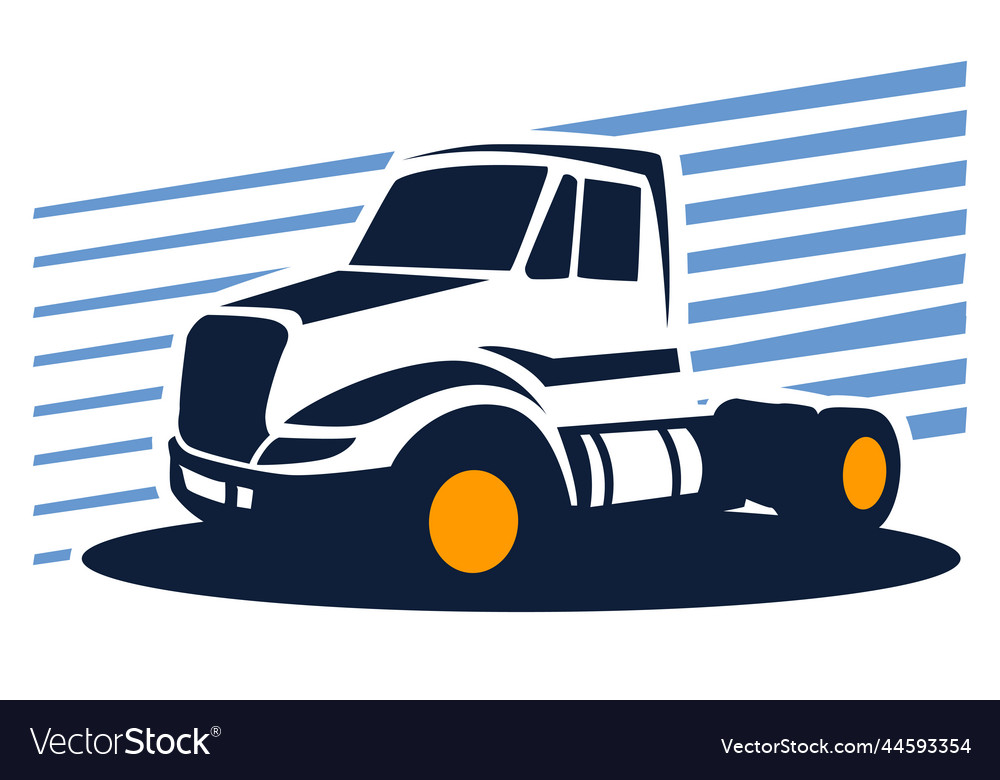 Trucking company silhouette template