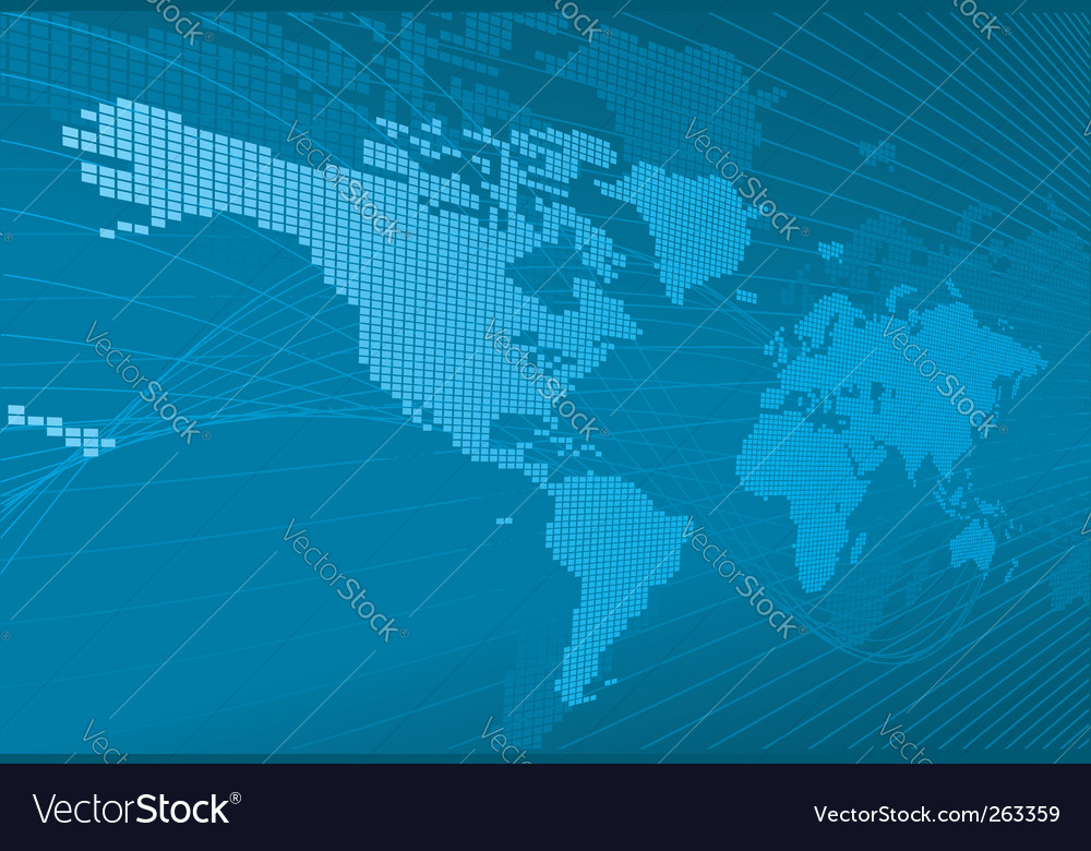 3d world map Royalty Free Vector Image - VectorStock