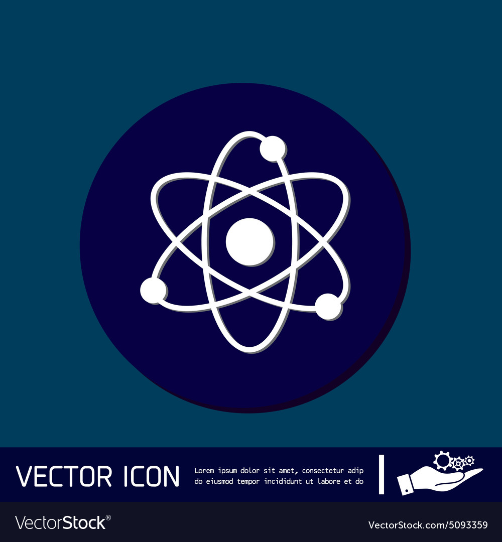 Atom molecule symbol icon of physics or chemistry