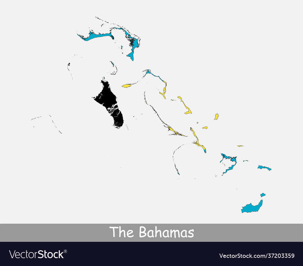 Bahamas map flag