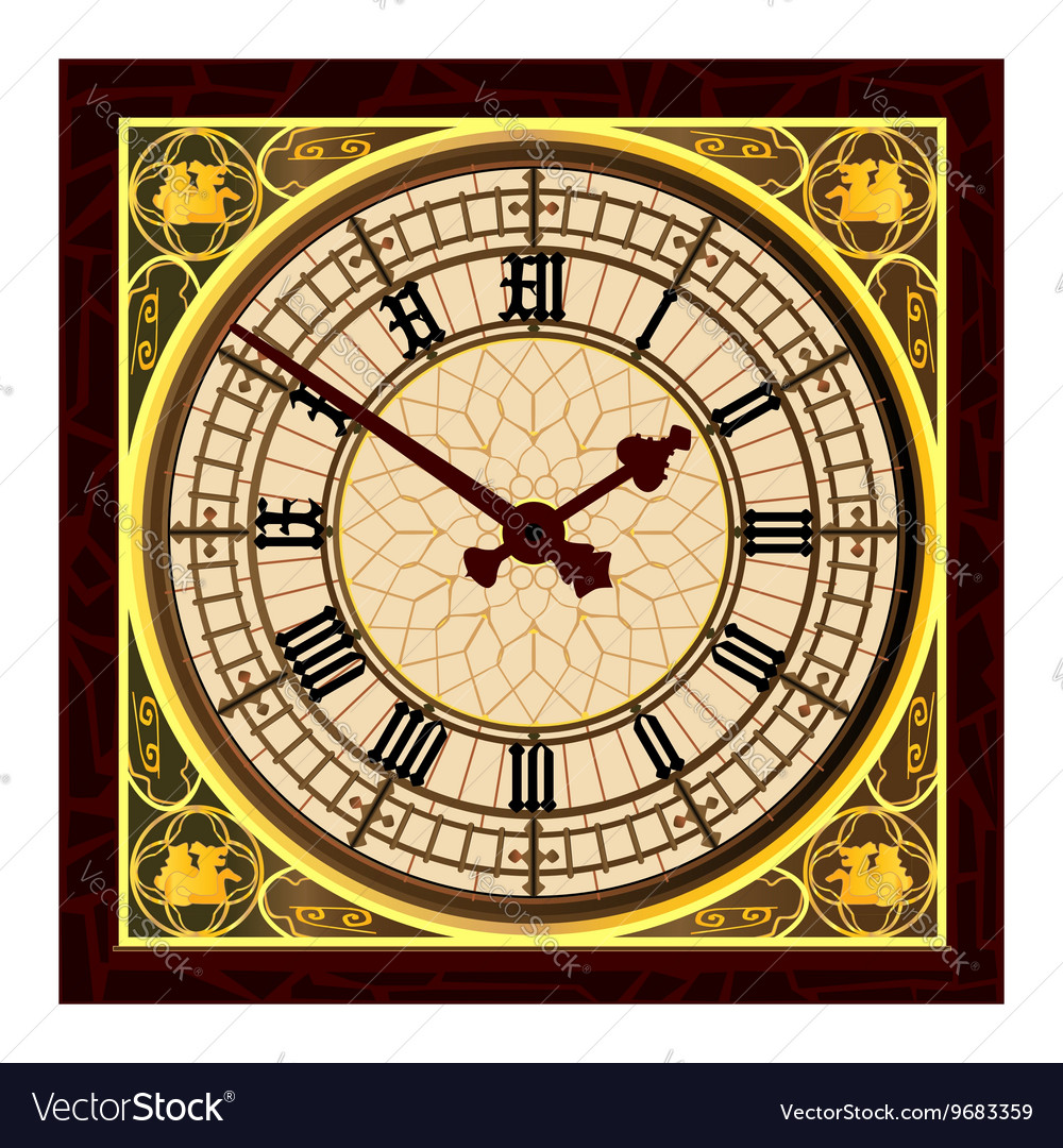 big-ben-at-clock-face-royalty-free-vector-image