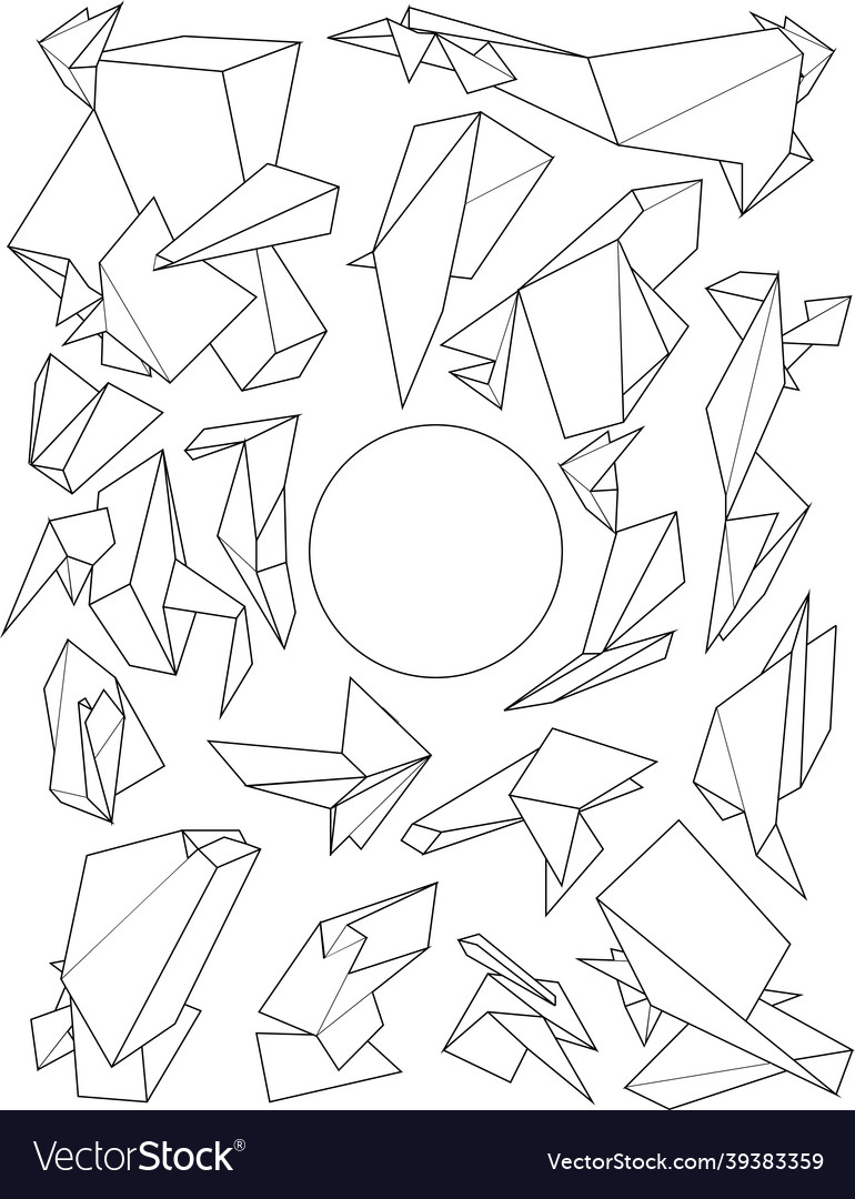 Geometric line shapes Royalty Free Vector Image