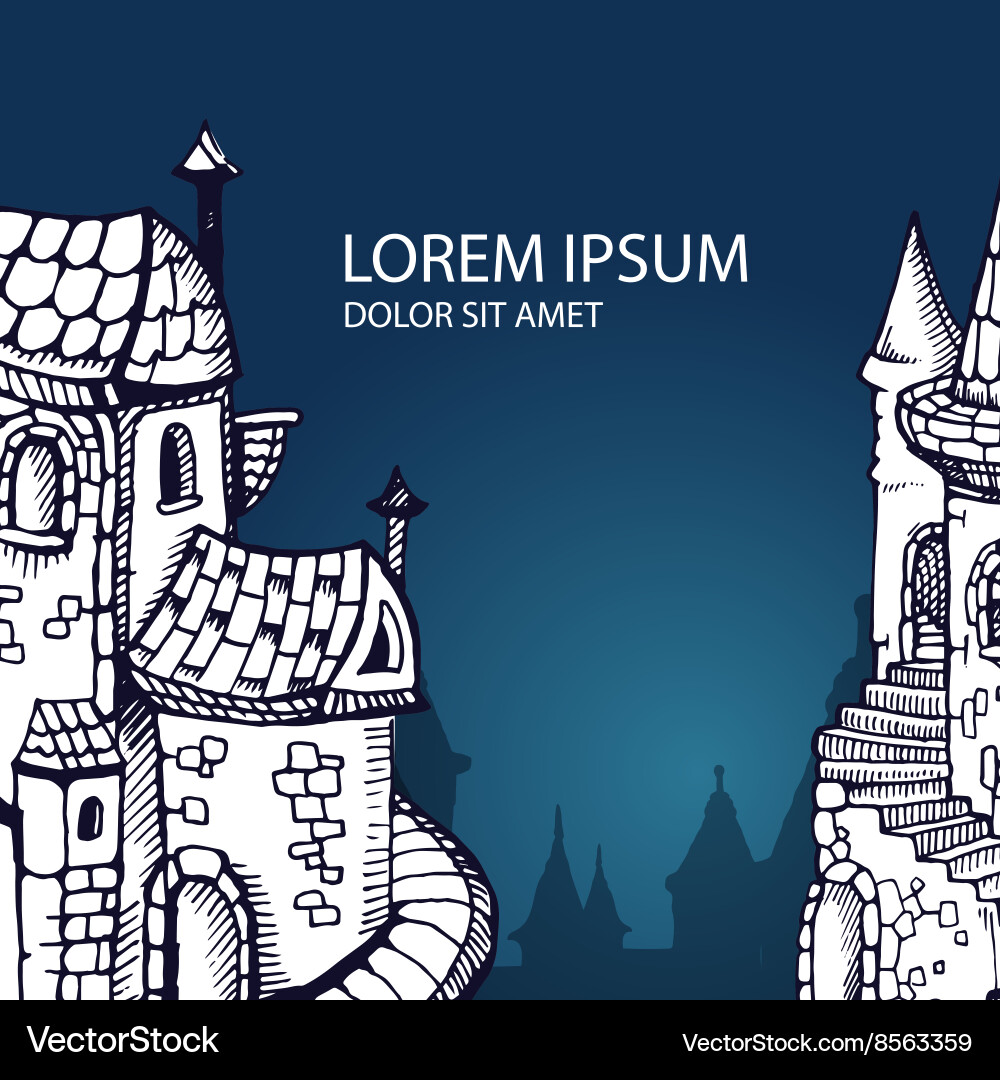Medieval castles Royalty Free Vector Image - VectorStock