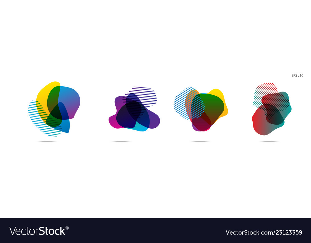 Set of abstract modern graphic elements