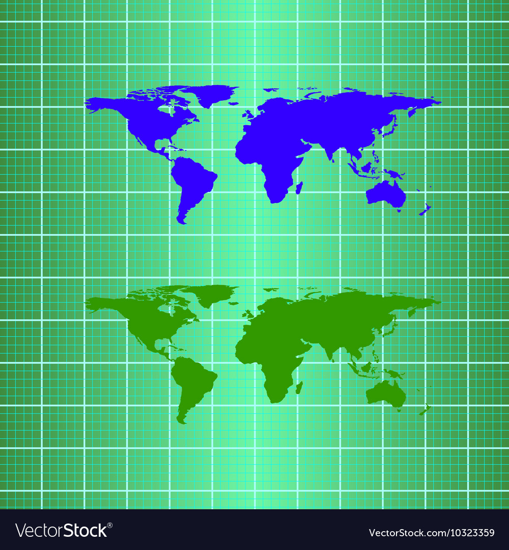 Silhouette eco globe map material design Vector Image