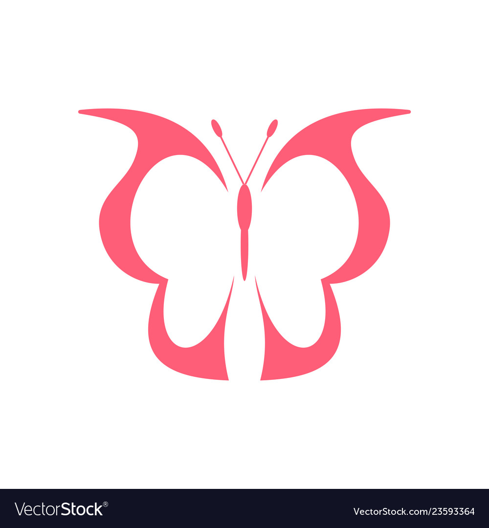 Butterfly icon on white background for graphic Vector Image