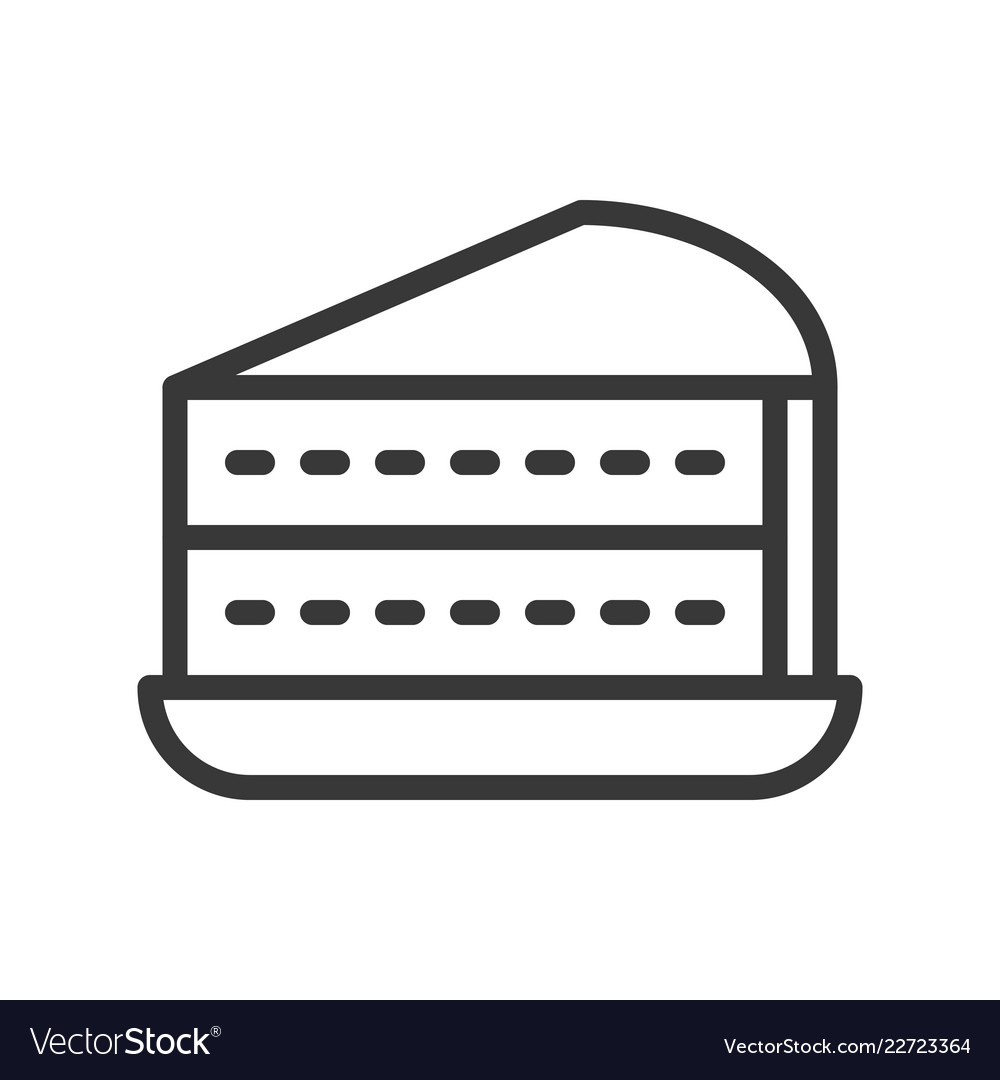 Cheese cake sweets and dessert outline icon