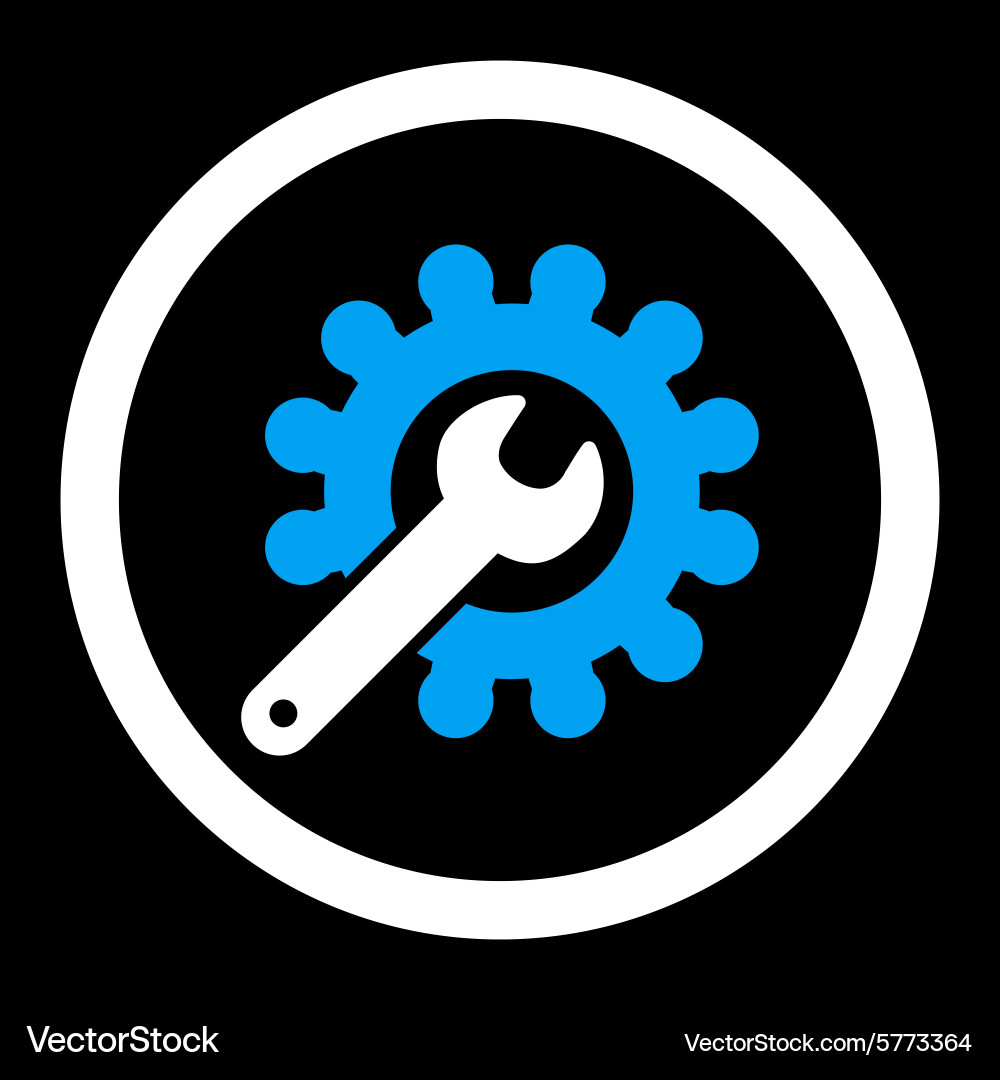 Customization flat blue and white colors rounded Vector Image