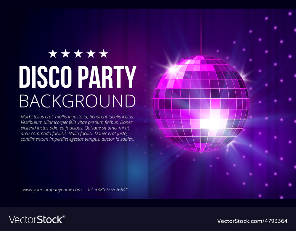 Disco party background Royalty Free Vector Image