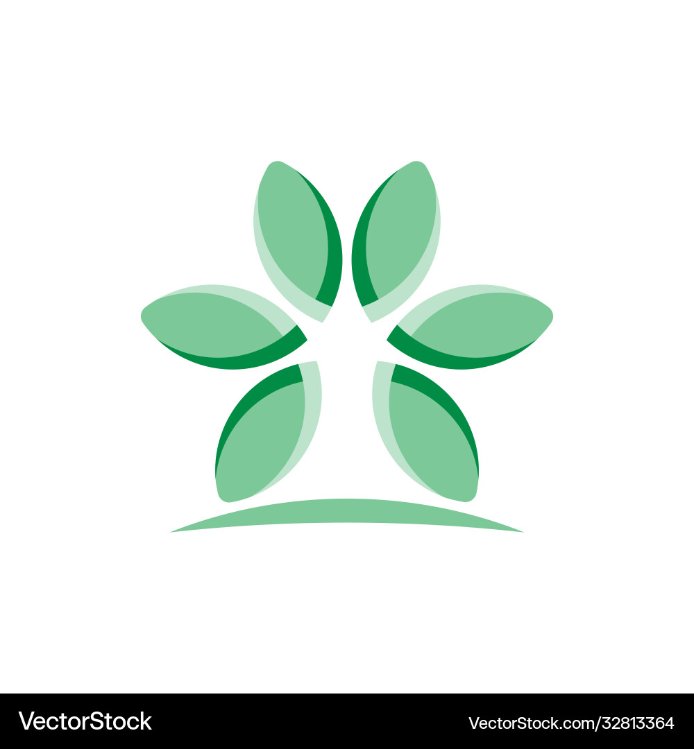 Leaf circle logo Royalty Free Vector Image - VectorStock