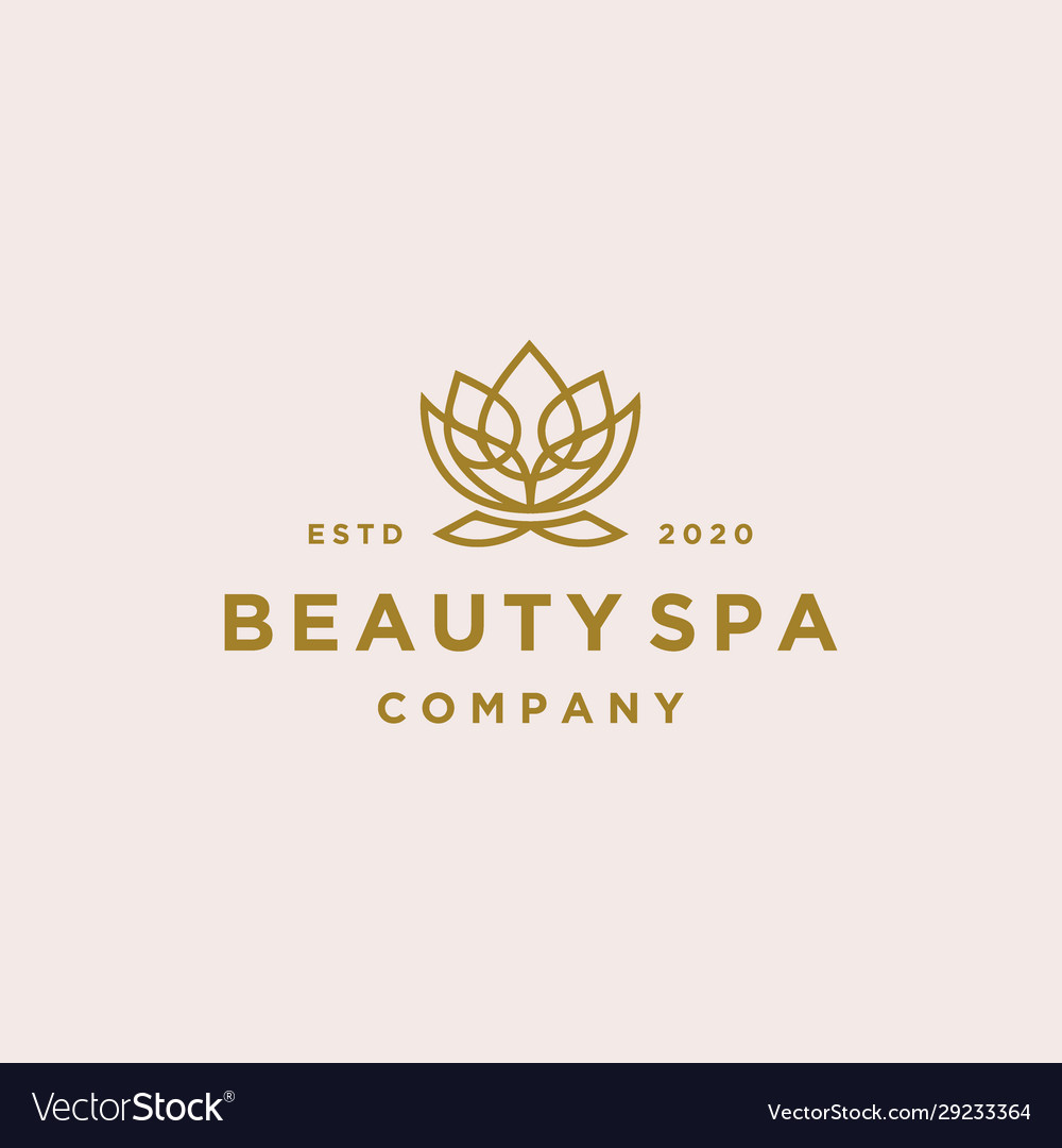 Lotus flower logo beauty spa salon cosmetics