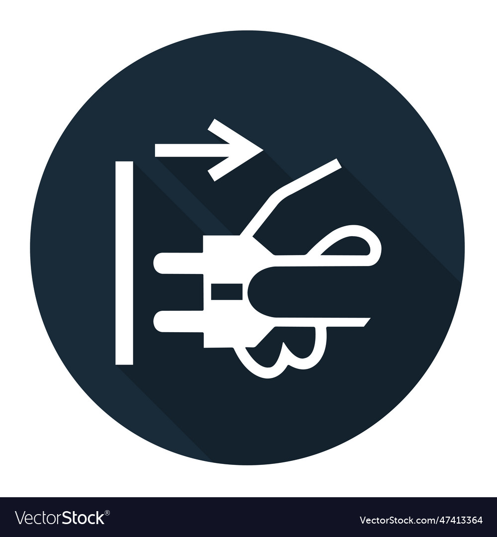 Ppe icondisconnect mains plug from electrical Vector Image