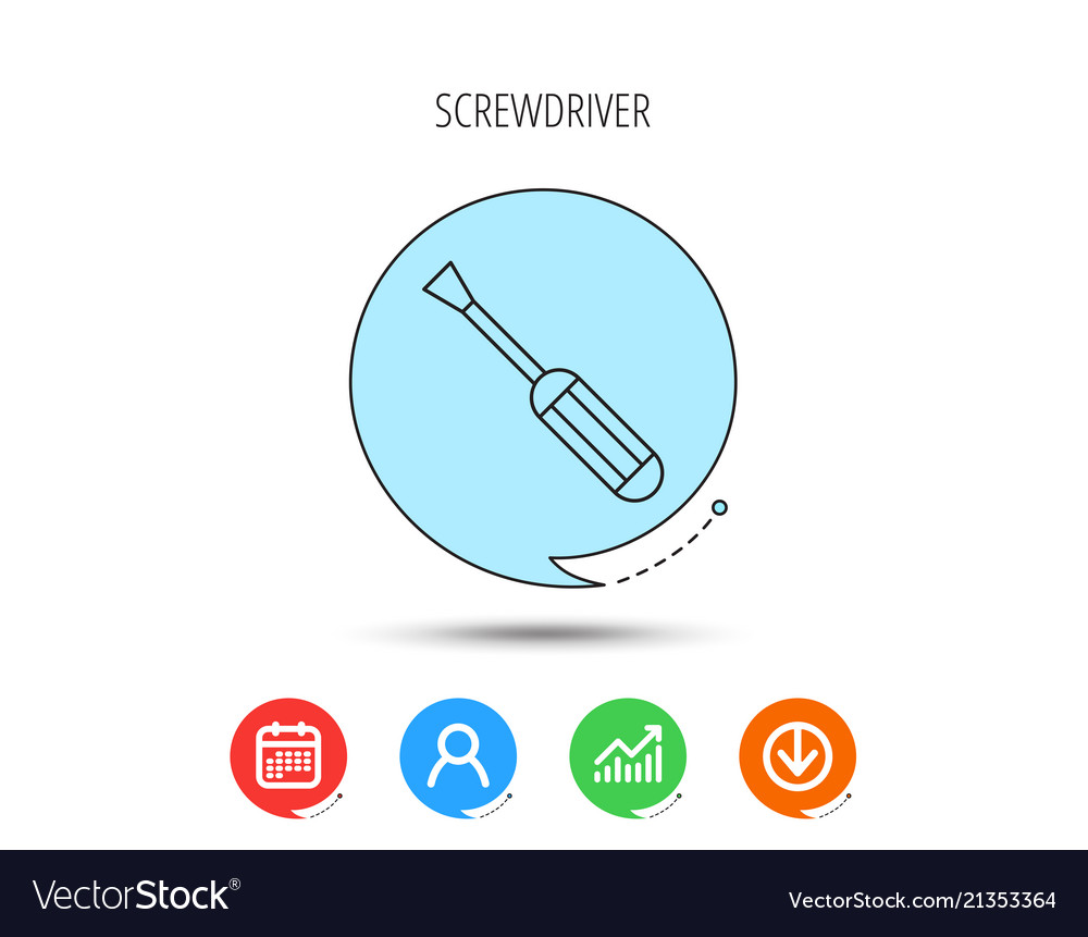 Screwdriver icon repair or fix tool sign