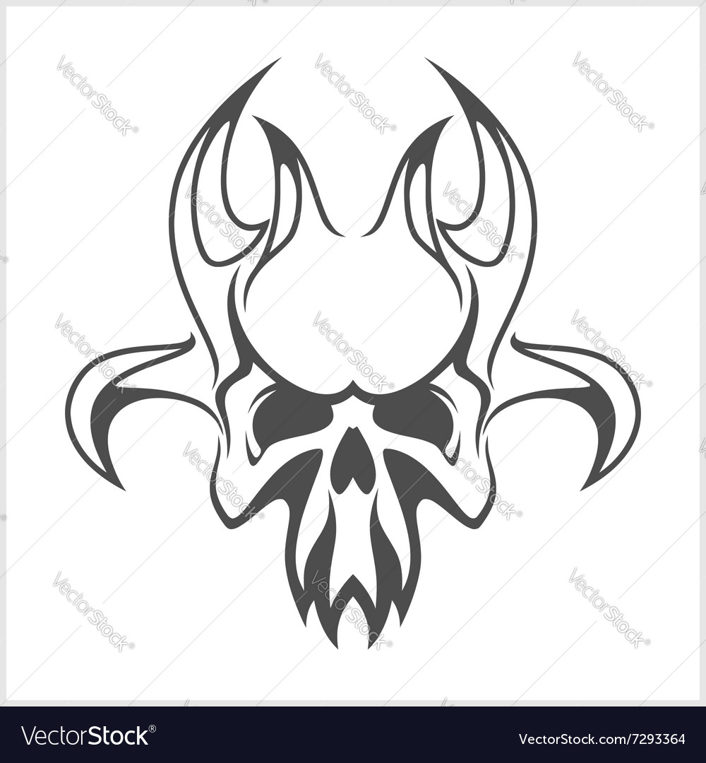 Skull demon or evil horror Royalty Free Vector Image